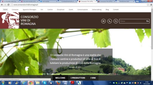 Nuovo sito per il Consorzio Vini di Romagna