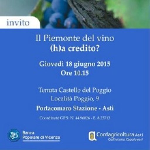Il Piemonte del vino guarda al mondo del credito