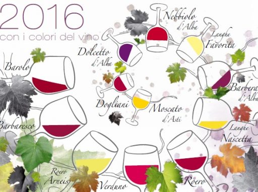 Il Calendario di Langa e Roero 2016 dedicato ai colori dei vini